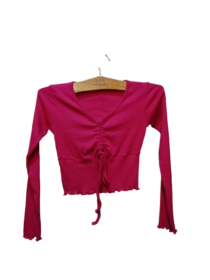 V- shaped crop top